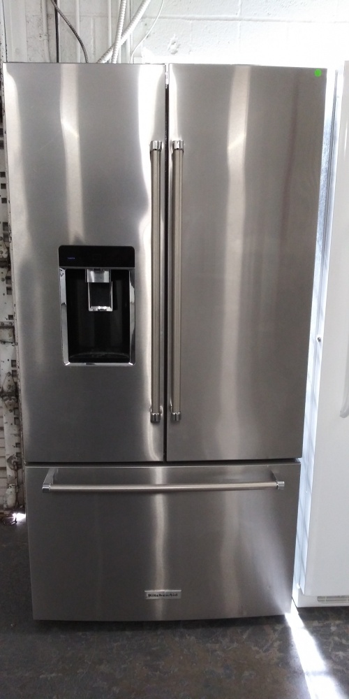 KITCHEN AID 36" STAINLESS STEEL FRENCH DOOR FRIDGE COUNTER ...