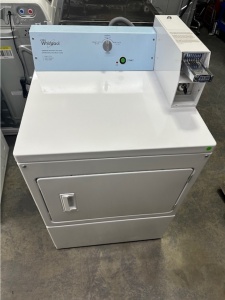 NEW-Whirlpool Commercial 7.4-cu ft Coin-Operated Gas Commercial Dryer (White) Model #CGM2745FQ