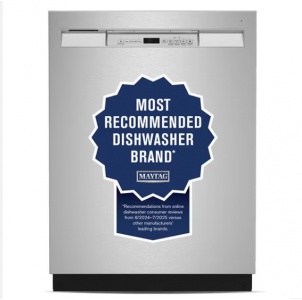 New-Maytag 24-in Front Control Dishwasher with Dual Power Filtration and PowerBlast Cyc